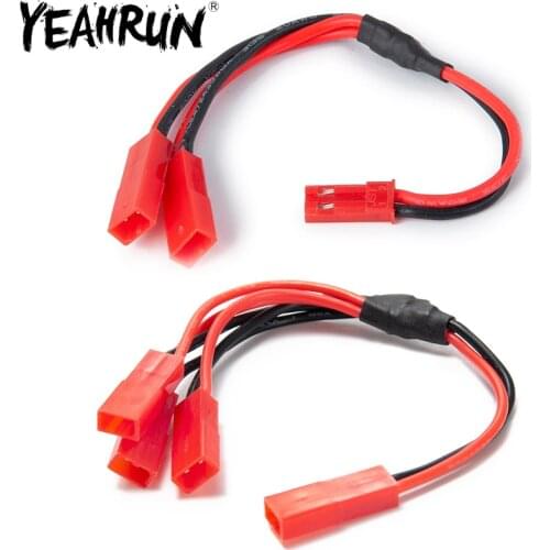 RC Car 3 in 1 Cable ESC Power Supply External Wiring JST Connector Cable for 1/10 RC Crawler Car Defender Trx4