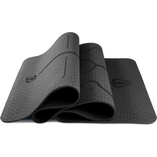 6MM 183*61cm TPE Yoga Mat with Position Line Non Slip Carpet Mat For Beginner Environmental Fitness Gymnastics Mats