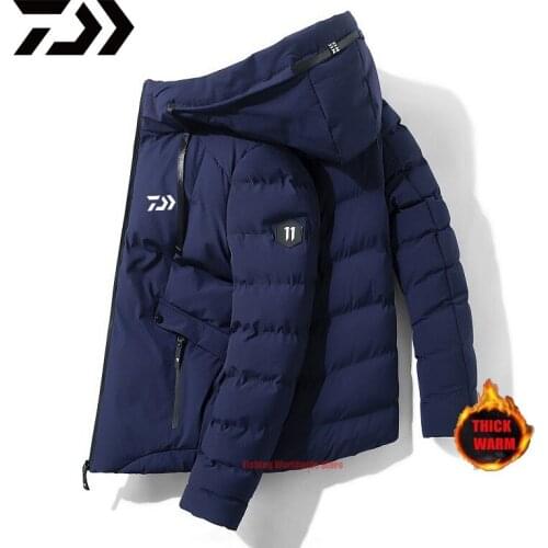 2021 Men Autumn Winter Cotton Fishing Wear Thicken Thermal Windproof Fishing Clothings High Quality Hooded Fishing Jackets