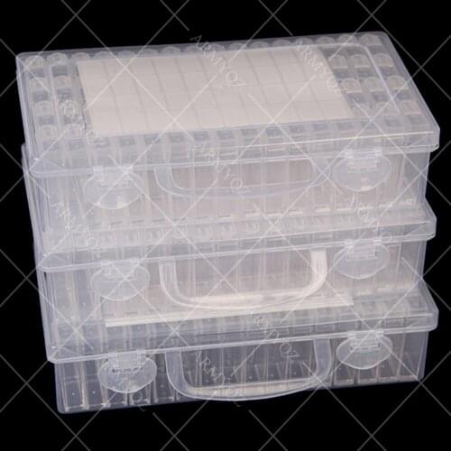 New Plastic Square Diamond Painting Accessories 64pcs Bottles Container Storage Box Diamant Painting Holder Daimond painting Box