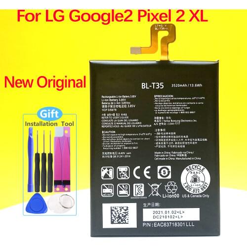 Original Battery For LG Google2 Google 2 Pixel 2 XL Pixel2 BL-T35 3520mAh Smart Phone Battery