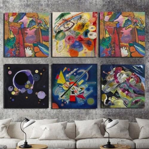 Wallpaper Wassily Kandinsky Canvas Painting Print Living Room Home Decoration Modern Wall Art Oil Painting Posters Pictures Art