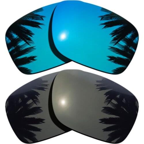 Ice Blue Mirrored&Black Polarized Replacement Lenses for Holbrook Frame 100% UVA & UVB