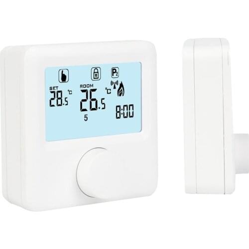 Flat Installation gas boiler thermostat with battery power