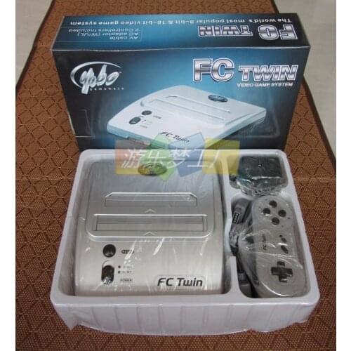 YoBo FC Twin Retro Video Game Console 8BIT And 16BIT Entertainment 2in1 Dual System US Limited Ver. NTSC (Silver Color)