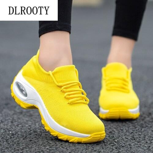 Women Flats Casual Shoes Summer Fashion Outdoor Breathable Mesh Couple Lace Up Woman Platform Round Toe Walking Plus Size 37-42