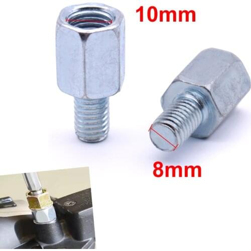 1 Pair Motorcycle Mirror Adapters M8 M10 10mm 8mm Rearview Mirrors Conversion Bolt Adapter Thread Universal