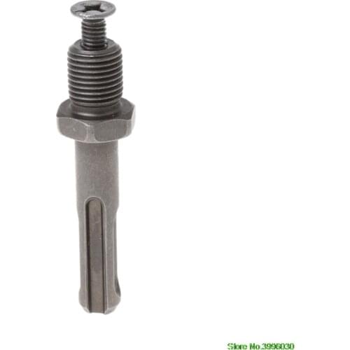 12mm Thread Dia SDS Plus Round Shank Drill Chuck Adapter Connector Gray