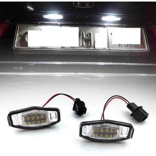 2pcs/set Canbus LED Number License Plate Light Lamp Error Free White 6000k for Honda Accord Odyssey Acura TSX 01-05