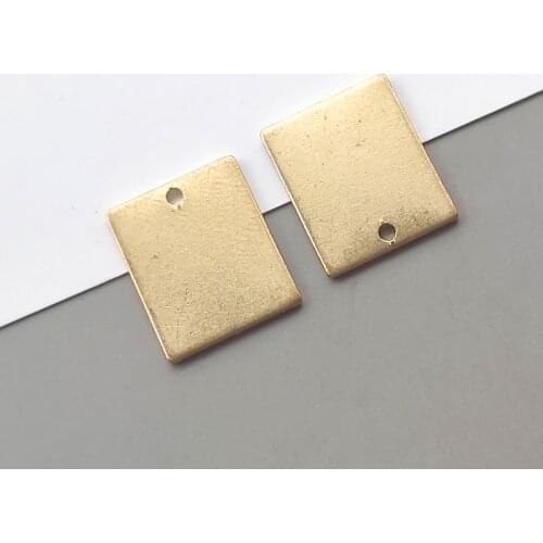 20pcs/Lot Earring Charms Stamping Rectangle Geometric Pendant Brass Jewelry Stamping Diy Necklace Bracelet Making Findings