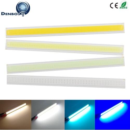Allcob manufacturer 170mm daytime auto light LED COB Strip Light 15mm 12V DC 6W Warm White Cool Blue LED FLIP Chip for DIY