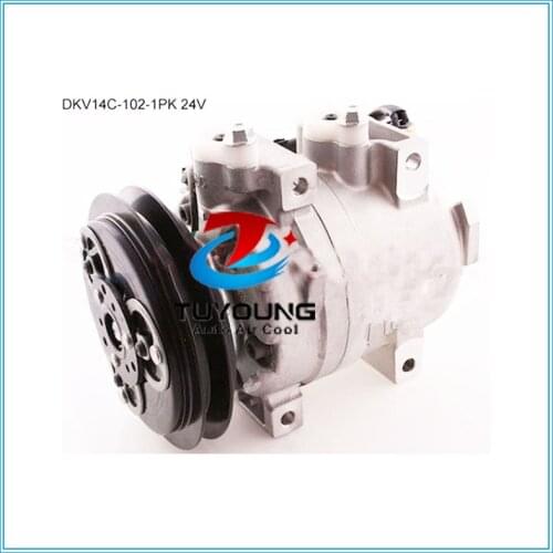 DKV14C AUTO air A/C compressor for Hitachi Excavator Hyundai 506021-7082 5060217082 11N892040 A5000674001 24V 102mm 1PK