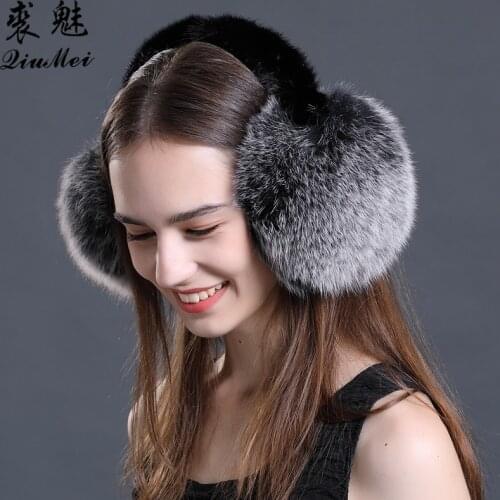 Big Fur Earmuff For Winter Warm Cute Plush Women Female Fluffy Ear Warmer Ear Cover Headband Winter Accessories Ear muffs