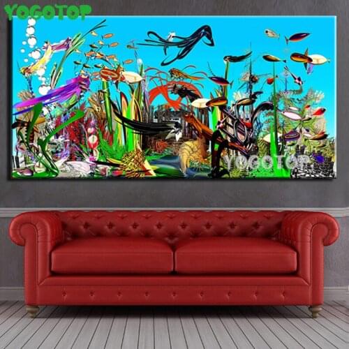 Large underwater world Abstract 5d DIY Diamond Painting 5d Cross Stitch Mosaic Full diamond embroidery Pattern Home Decor YY4747