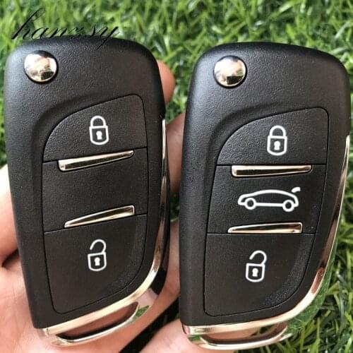 2 3 Buttons Remote Key Case For CITROEN C5 C4 C6 C8 PEUGEOT 406 407 408 306 Flip Folding key shell Cover CE0536 HU83/VA2 Blade