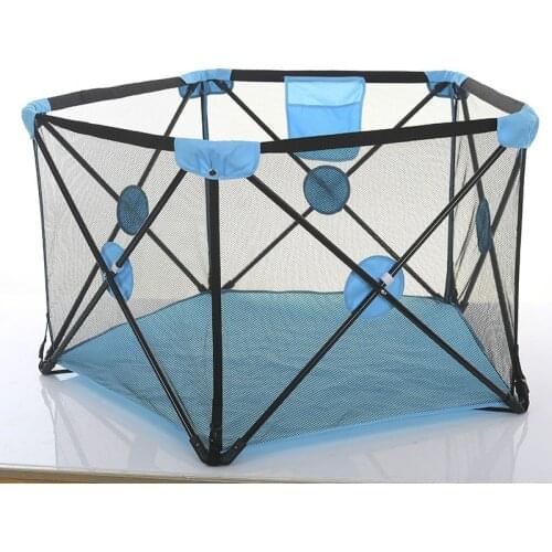 Childrens play fence easy installation folding baby crawling pentagon toddler playpen safety fence toy pool for children