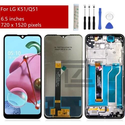 For LG Q51 LCD Display Touch Screen Digitizer Assembly For LG K51 LCD LM-Q510N Display Replacement Repair Parts 6.5"