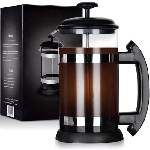 French Press Coffee Maker 34 Oz, Coffee Presses Tea Makers with Borosilicate Glass Cold and Hot Brew Coffee (8 Cups)