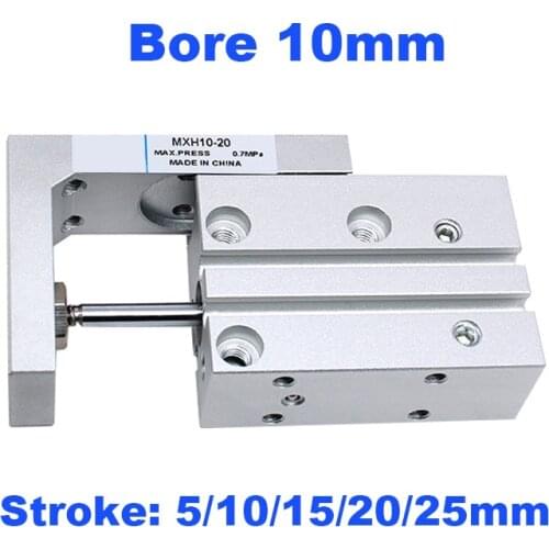 GOGO ATC High quality Compact Slide Cylinder bore 10mm stroke 5/10/15/20/25mm MXH double acting pneumatic cylinders for sale