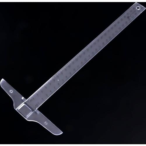 30cm 12'' Plastic Metric T Square Double Side Ruler Tool Measurement Measuring R9JC