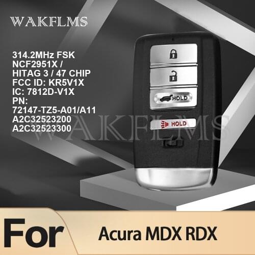 Keyless Go Smart Key Romote key A2C32523200 A2C32523300 72147-TZ5-A01/A11 For Acura MDX RDX 2014 2015 2016 2017 2018 2019 2020