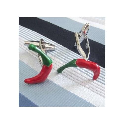 Red Pepper Cufflink 15 pairs Wholesale Free Shipping