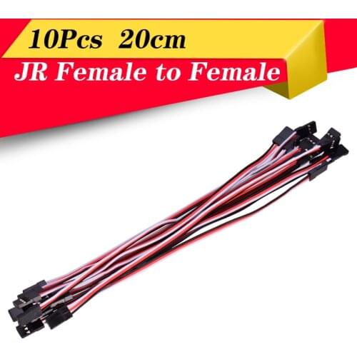 Hot 10Pcs 200mm 20cm Servo Extension Lead Wire Cable 30 Core For RC Futaba JR Female to Female 20cm Wire Connector