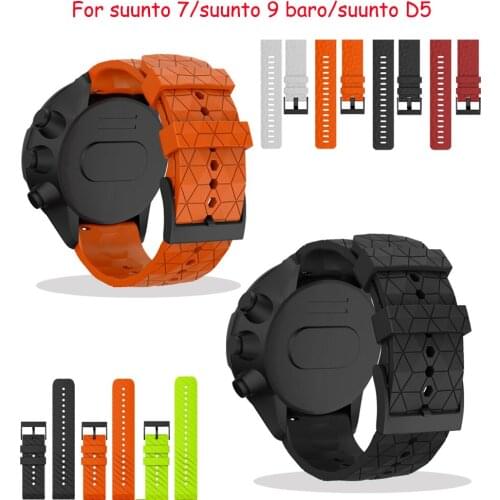 Hot Silicone Rubber Watch Strap For Suunto 9 / Baro Watch Band Suunto 7 Watchband Spartan Watch Band HR Bracelet D5 Watch