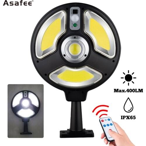 Multifunctional Solar Panel Light COB/LED Bulb Smart Sensor Light Solar Charge IPX65 Waterproof With Remote Control Garden Light