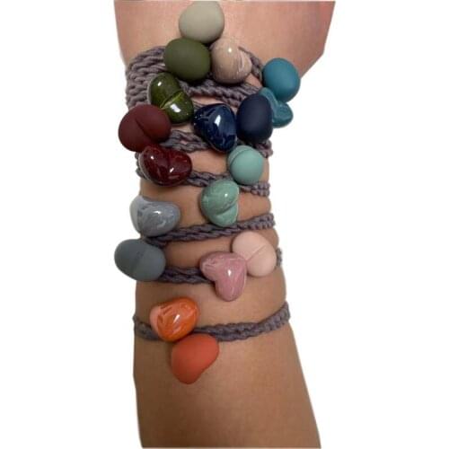 Fashion Hot Selling 2021 New Style Heart Decor Hair Band Hair Rope Hair Rings for Women Girls Gifts on sale