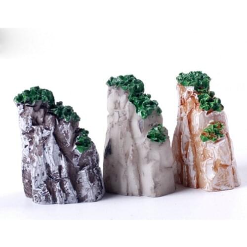 Fashion 5 PCS Mini Mountain Bonsai Ornaments Plant Gardening Garden Accessories Natural Resin House Livingroom Decorative D3