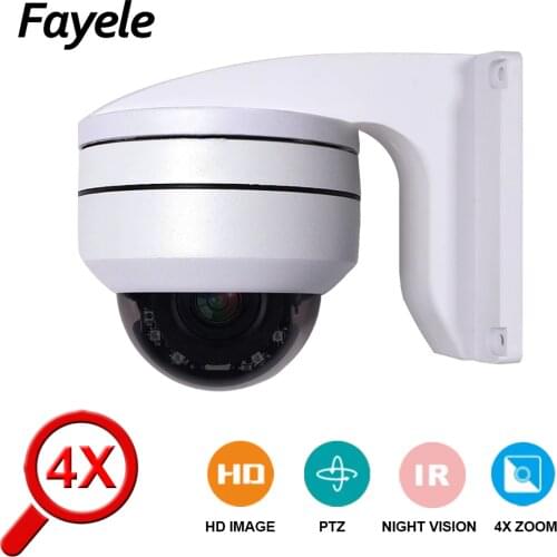 CCTV Security Outdoor AHD 1080P MINI Dome PTZ Camera Pan Tilt 4X Zoom AHD TVI CVI CVBS 4IN1 2MP Day Night IR 50M IP66 Waterproof