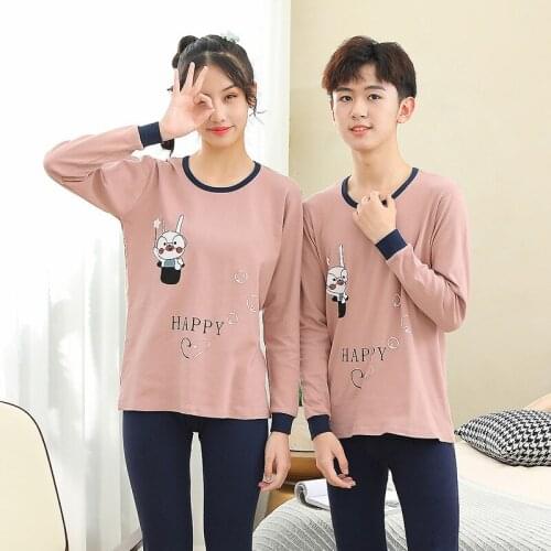 8 to 18 Years Autumn Girls Kids Pajamas Set Long Sleeves Sleepwear For Teens Girls Cotton Pyjamas Set Children Homewear Clothes