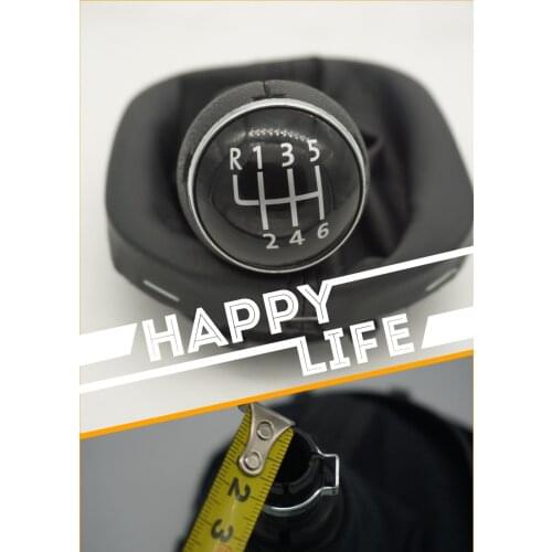 GOOD For VW Caddy 2004 2005 2006 2007 2008 2009 2010 2011 Touran 2003 2004 2005 New 6 Speed Gear Shift Knob With Leather Boot
