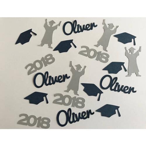 Custom name Class of 2018 Grad Diplmoas graduation Confettis school reunion Table decor scrapbook scatters party decoartions