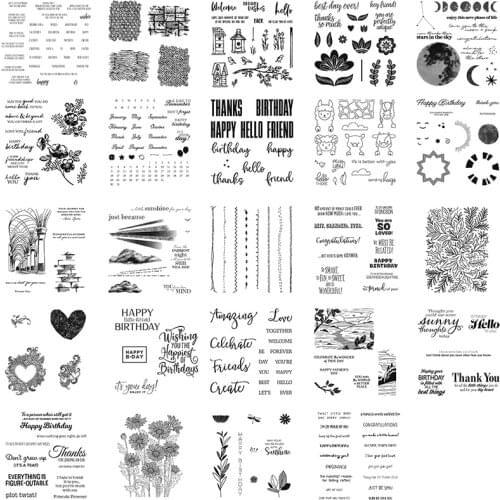Hot Brand Words Animal Plant Character Transparent Seal Clear Decorative Stamps Stencil Mould Set for Diy Scrapbooking Card New