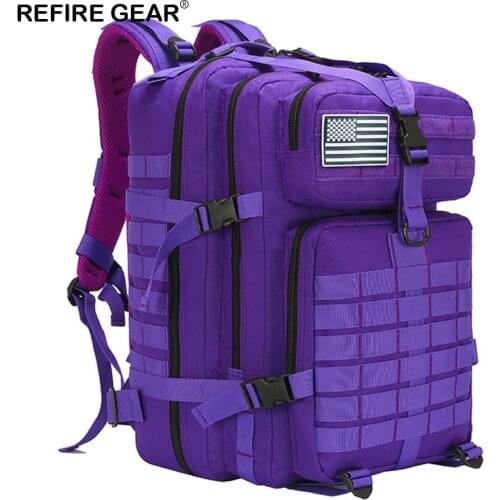 Refire Gear Outdoor Climbing Backpack Men/Women Large-Capacity Waterproof Molle Bag Fishing Camping Hunting Sports Bag Backpack