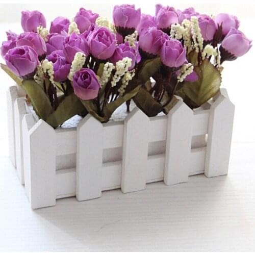 Garden Artificial Flowers Fake Fence Pot Mini Potted Plant Party Outdoor Home Decor