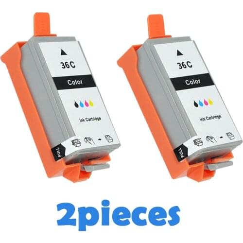 2pcs Color Compatible Ink Cartridges For Canon PGI35 CLI36 CLI-36 CLI 36 For Canon Pixma IP100B IP100 IP100 mini 260 320 printer