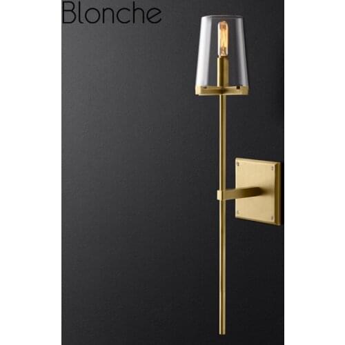 Modern Copper Wall Lamp for Living Room Bedroom Wall Lamp Sconce Corridor Hotel Art Decor Lighting Fixture Vintage Led Luminaire