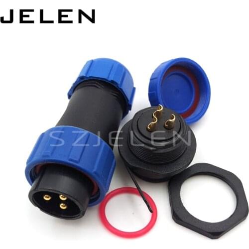 SP21 waterproof Aviation Connector 3 pin 30A IP68 instruments and equipment dedicated 3 pin plug socket