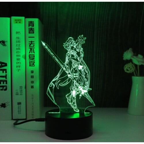36 Style Genshin Impact Model Night Light 3D Illusion Lamp Hot Game for Bedroom Decor LED Atmosphere Bedside Lamps Kids Gift Toy