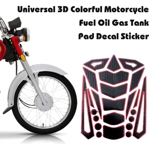 Universal 3D PVC Fishbone Sticker Gas Fuel Oil Tank Pad Protector Cover Decals Motorcycle Tank Pad Sticker Accessories Parts