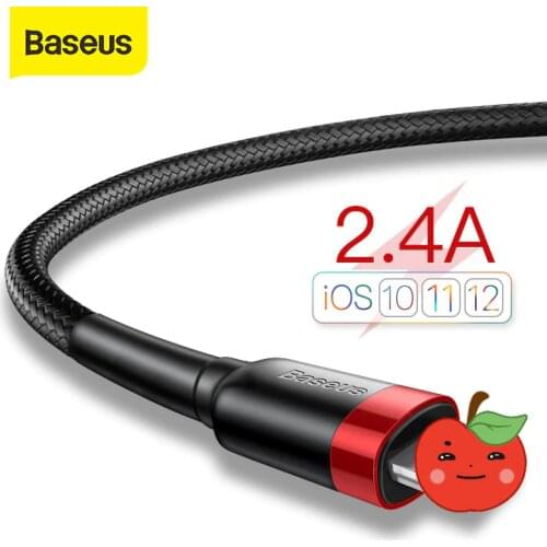 Baseus USB Cable For iPhone 11 Pro Max XR Xs X 8 7 6 6s Plus 5s iPad Fast Charging Charger Data Wire Cord Mobile Phone Cables 3M