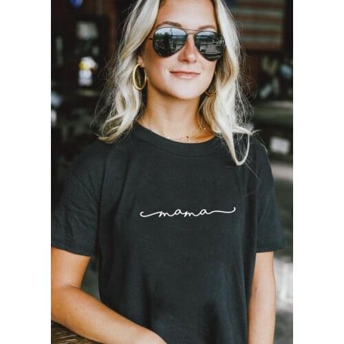 Mama Letter Print Mom Life Mothers Day Mum Gift Women T Shirt Round Neck Graphic Tees Female Streetwear Tops Ropa De Mujer Lady