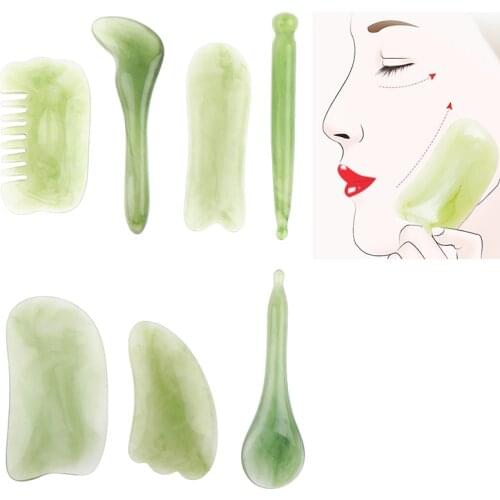 11Styles Natural Resin Facial Body SPA Message Gua Sha Scraper Board Health Care Tool Acupoint Face Eye Body Care SPA Massage