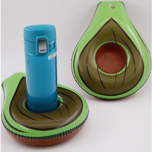 2pcs Avocado Inflatable Drink Holder Cup Holder Water Coaster Floating Drink Cup Holder for Swimming Pool Water Fun Beach Party