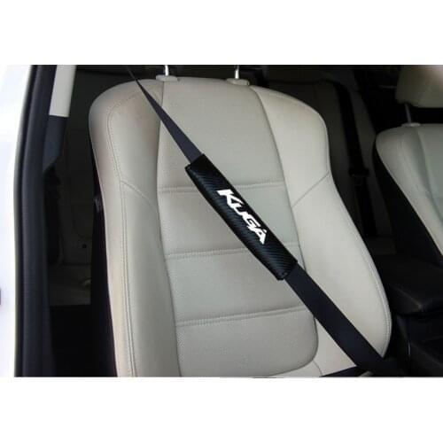 2pcs PU Fashion Car Seat Belt Cover Car Seat belt shoulder Pads for Ford Kuga