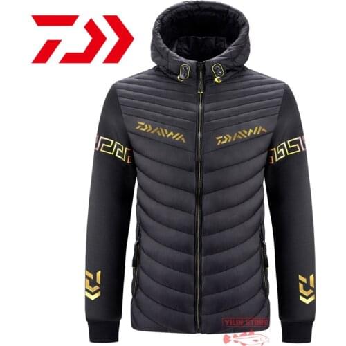 2021 Daiwa for Fishing Down Jacket Coat Men Warm Winter Clothes For Fishing Clothing Outdoor Sport Solid Thicken Fishing Jacket