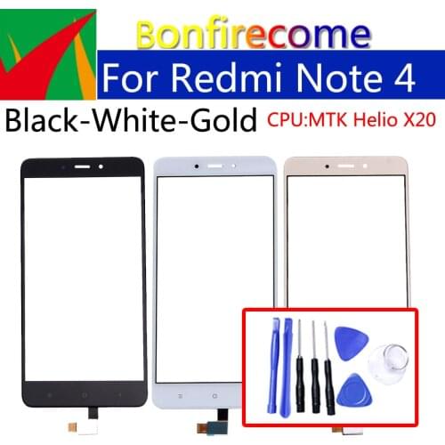 5.5" Note4 For Xiaomi Redmi note 4 Touch Screen Panel Sensor LCD Display Glass Lens Panel Touchscreen Digitizer For Redmi Note4